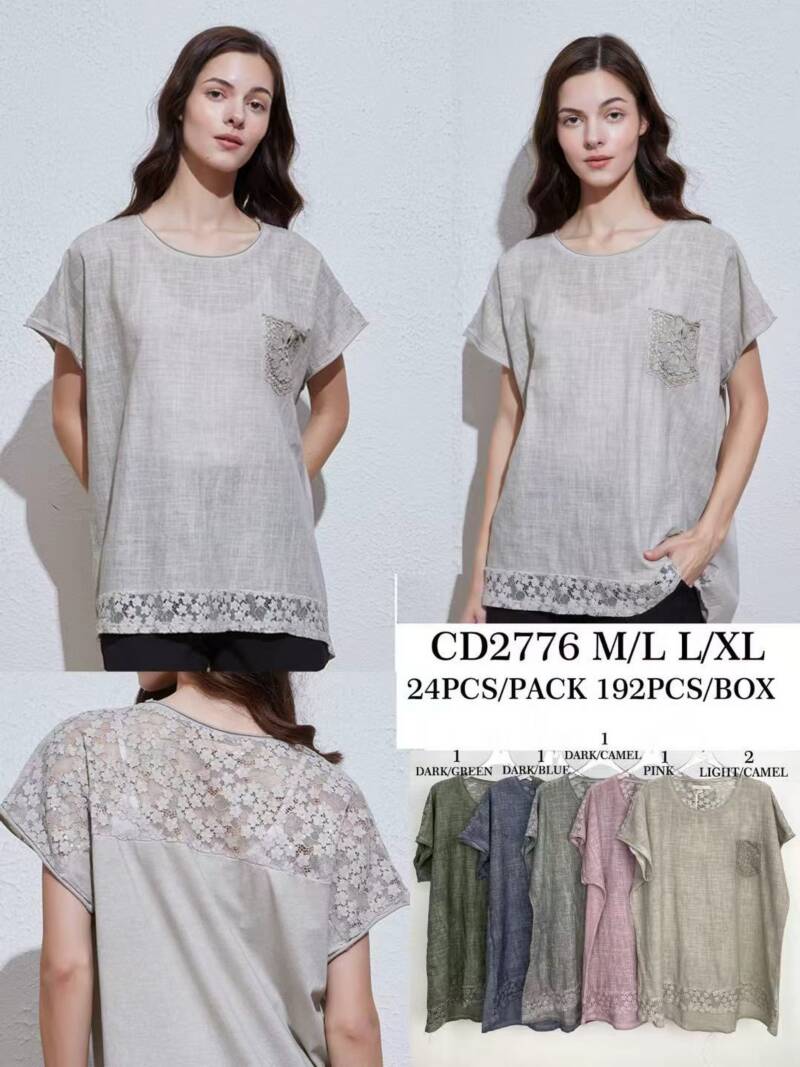 Bluzki damskie  Roz M/L-L/XL, Mix Kolor Paczka 6 szt